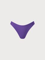 Purple Solid Low Waisted Bikini Bottom - Image 4
