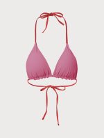 Halter Reversible Bikini Top-Red - Image 9