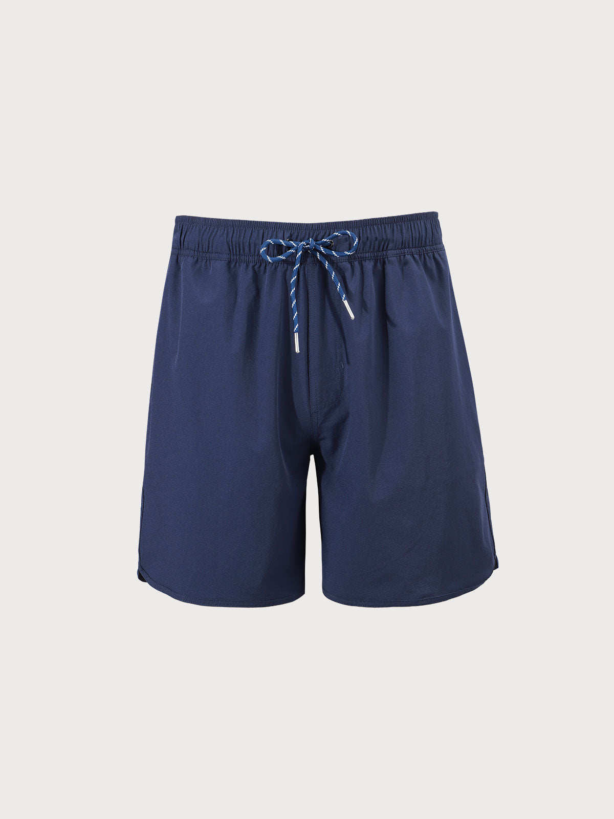 t-h-e-navy-blue-beach-swimming-trunks-navy-sustainable-men_s_shorts-uteyqq The Navy Blue Beach Men's 7" Swimming Trunks - Image 1