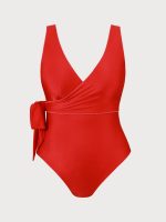 Jacquard Reversible Plus Size One-Piece Swimsuit - Image 7