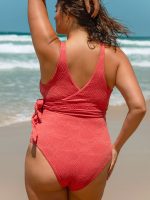 Jacquard Reversible Plus Size One-Piece Swimsuit - Image 2