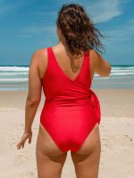 Jacquard Reversible Plus Size One-Piece Swimsuit - Image 4