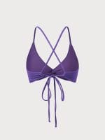 Purple Twist Cross Back Bikini Top - Image 5