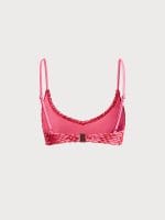 Red Striped Crochet Bikini Top - Image 7