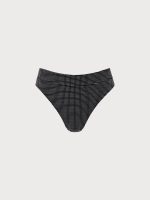Black Polka Dot High Waisted Bikini Bottom - Image 5