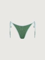Dark Green Contrast Tie Bikini Bottom - Image 5