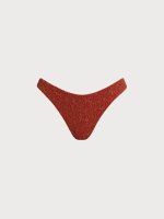 Orange Textured Bikini Bottom - Image 7