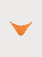Orange Textured O-Ring Bikini Bottom - Image 7