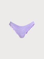 Purple Textured Ruffled Bikini Bottom - Image 6
