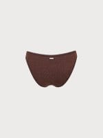 Dark Coffee V Cut Full Coverage Bikini Bottom - Image 11