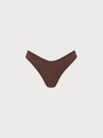 Dark Coffee V Cut Full Coverage Bikini Bottom - Image 10