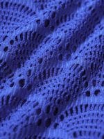 Royal Blue Textured Gold-Accented Bikini Bottom - Image 12