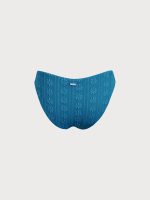 Blue Jacquard V Cut Bikini bottom - Image 6