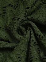 Dark Green Textured Cutout Bikini Bottom - Image 9