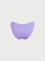 Purple Jacquard V Cut Bikini bottom - Image 6