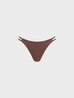 Dark Coffee Cutout Bikini Bottom - Image 5