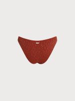 Orange Textured Bikini Bottom - Image 6