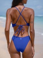 Blue Solid Bikini Bottom - Image 2