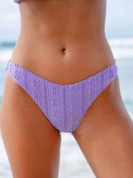 Purple Jacquard V Cut Bikini bottom