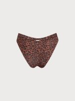 Leopard Print V Cut Lurex Bikini Bottom - Image 7