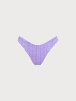 Purple Jacquard V Cut Bikini bottom - Image 5