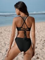 Black Full Coverage Bikini Bottom - Image 5