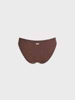 Dark Coffee Lurex O-Ring Bikini Bottom - Image 8