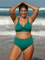 Green Lurex Plus Size Bikini Bottom - Image 4