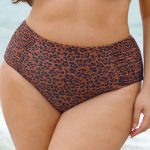 Leopard Print Plus Size Bikini Bottom