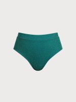 Green Lurex Plus Size Bikini Bottom - Image 5