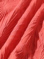 Red Jacquard Triangle Bikini Top - Image 11