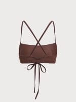 Dark Coffee Shimmer Bikini Top - Image 9