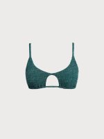 Green Monogram Cutout Bikini Top - Image 8