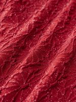 Wine Red Textured O-Ring Bikini Bottom - Image 7