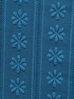 Blue Jacquard Cut Out Bikini Top - Image 8