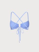 Light Blue Textured U-Bar Bikini Top - Image 7