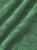 Dark Green Jacquard Halter Bikini Top - Image 9