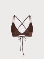 Dark Coffee O-Ring Strappy Bikini Top - Image 11