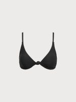 Black Ribbed Knot Bikini Top - Image 5