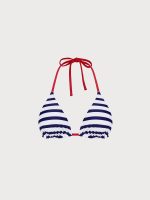 Navy Stripe Reversible Triangle Bikini Top - Image 7