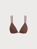 Dark Coffee Strappy Bikini Top - Image 10
