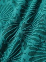 Dark Green Jacquard U-Ring Cross Back Bikini Top - Image 11