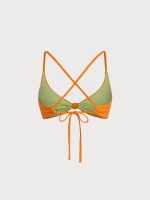 Orange Reversible X Cross Bikini Top - Image 7