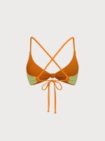 Orange Reversible X Cross Bikini Top - Image 9