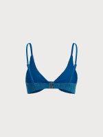 Blue Jacquard Knot Bikini Top - Image 6