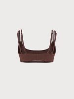 Dark Coffee Cutout Strappy Bikini Top - Image 9