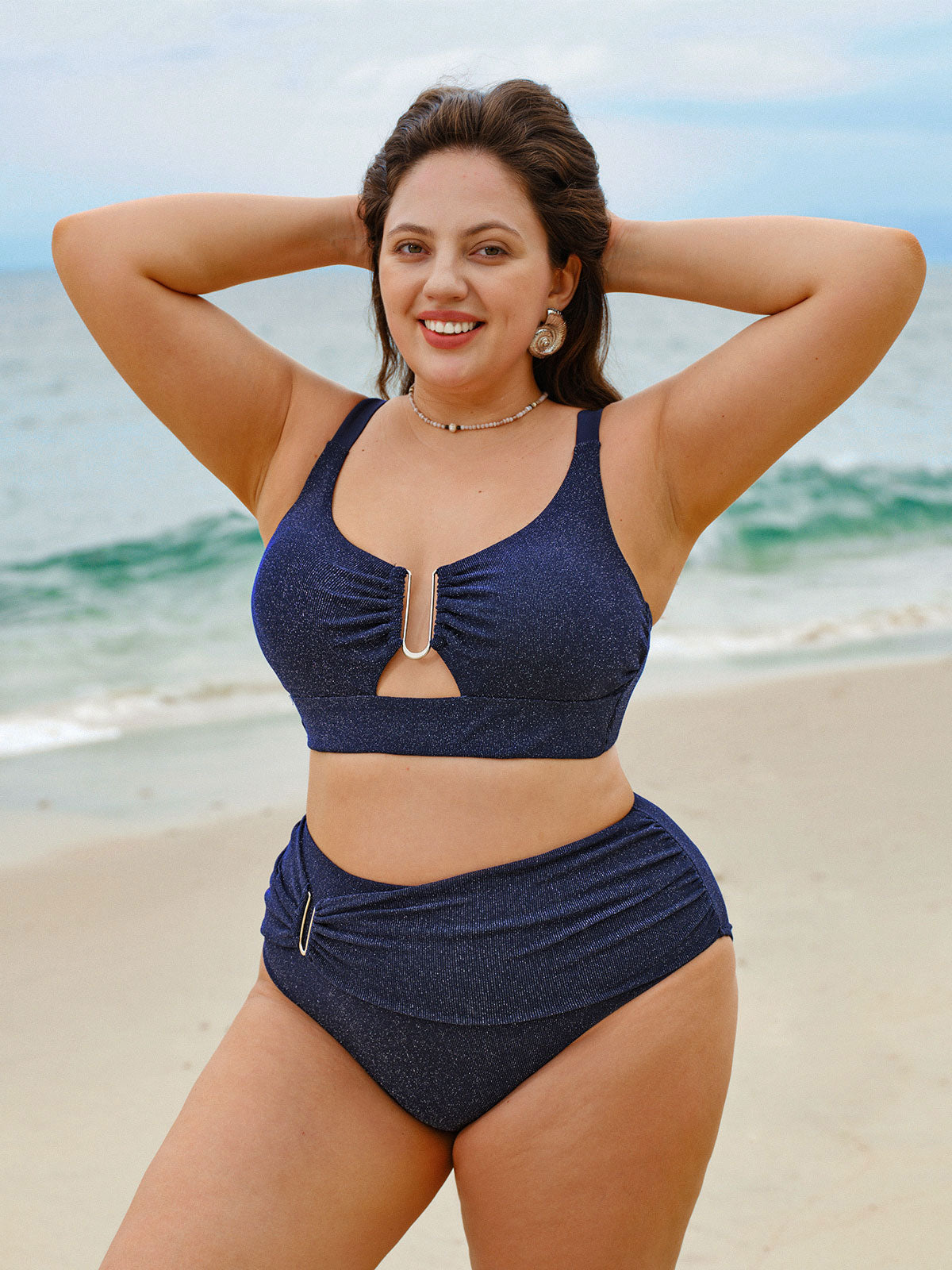 women-knitted-nylon-bikini-tops-sustainable-plus_size_bikinis-dgildu Blue Glitter Cut Out Plus Size Bikini Top - Image 1