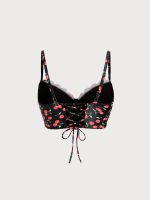 Cherry Print Plus Size Tankini Top - Image 7