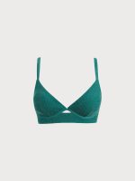 Green Lurex X Cross Plus Size Bikini Top - Image 5