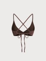 Coffee Twist Backless Bikini Top - Image 7